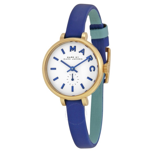 Marc Jacobs Sally Orange Dial Silver Steel Strap Watch for Women - MBM3365